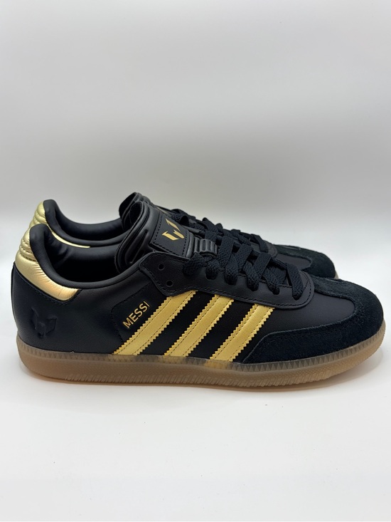 adidas Shoes - adidas Black & Gold Messi Samba Sneakers